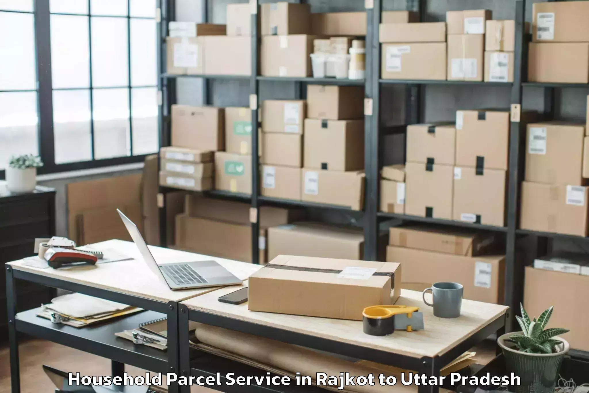 Book Rajkot to Sanskriti University Mathura Household Parcel